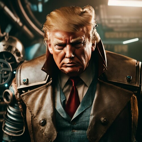 20221208145511 4bdfc29c SD2.1 768 v ema 2567744812 Close portrait of Donald Trump, in a (steampunk 1