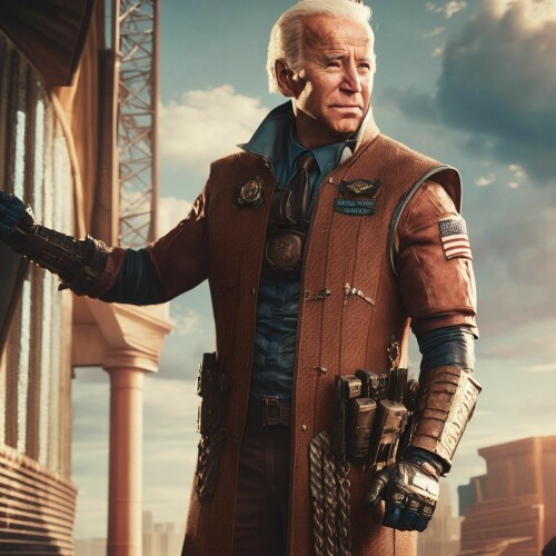 20221208215506 4bdfc29c SD2.1 768 v ema 550942270 Portrait of Joe Biden (USA 0.9) in a biopunk suit,