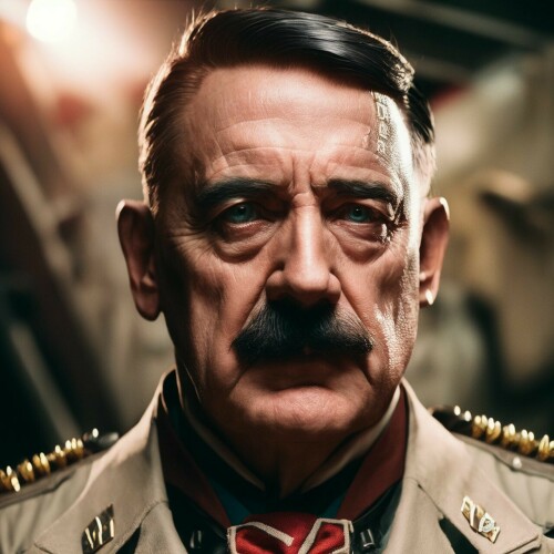 20221208222710 4bdfc29c SD2.1 768 v ema 2493846093 Portrait of Adolf Hitler WWII Germany in a biopun