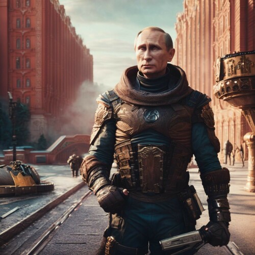 20221208212236 4bdfc29c SD2.1 768 v ema 1518630362 Portrait of Vladimir Putin Russia in a biopunk su