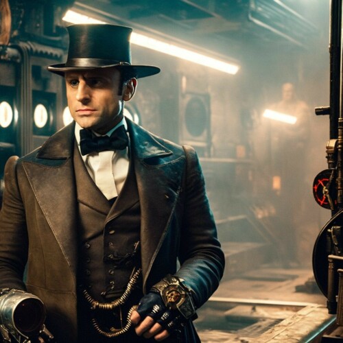 20221208142241 4bdfc29c SD2.1 768 v ema 1002091801 Emmanuel Macron, in a steampunk underground labor