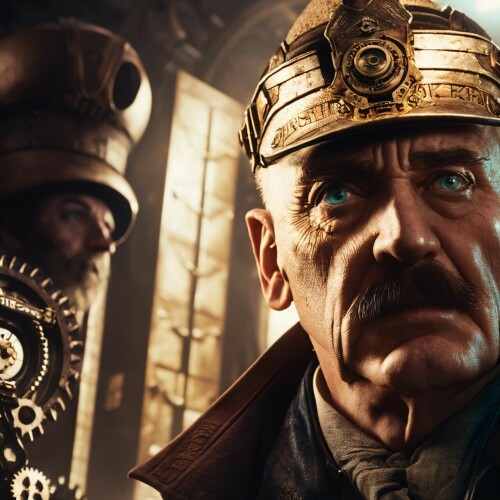 20221208145009 4bdfc29c SD2.1 768 v ema 2649157625 Close portrait of Adolf Hitler, in a (steampunk 1