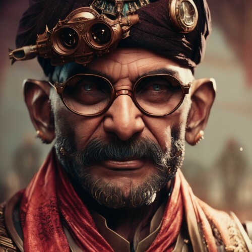 20221208190341 4bdfc29c SD2.1 768 v ema 1474973653 Portrait of Mahatma Gandhi India in a steampunk s