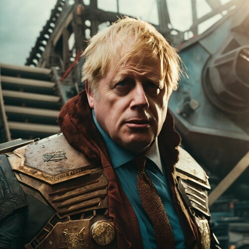 20221208215313 4bdfc29c SD2.1 768 v ema 550942262 Portrait of Boris Johnson in a biopunk suit, Kodak