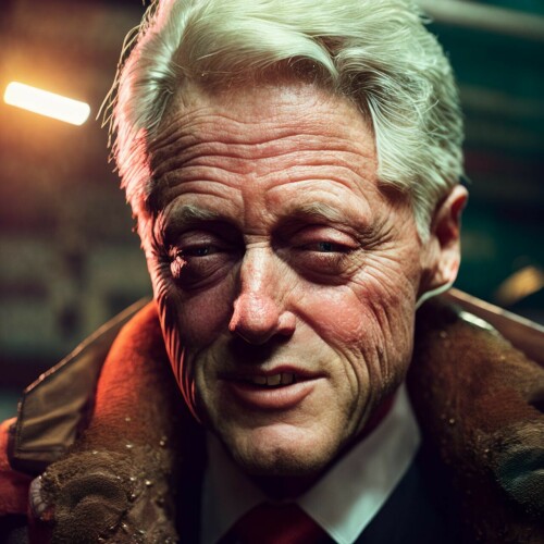 20221208112807 4bdfc29c SD2.1 768 v ema 50827912 Bill Clinton, the head of state (man 1.3) in an ill