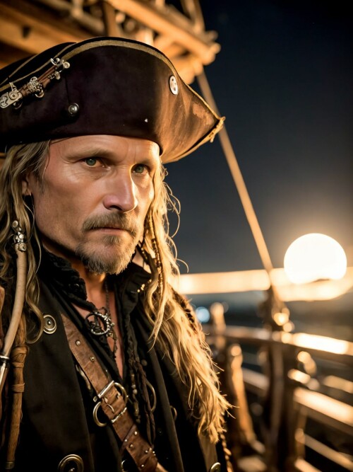 00398 RealisticVision13 1021450289 RAW photo, (Viggo Mortensen) in a (pirate outfit), on a pirate sh