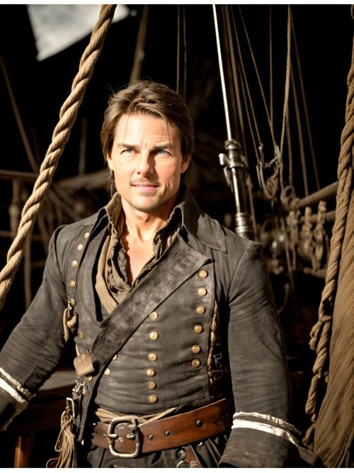 00924 RealisticVision13 2604122221 RAW photo, (Tom Cruise) in a (worn 1.2) ( pirate outfit), on an o