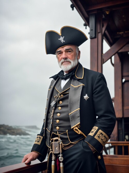 00555 RealisticVision13 2249252761 RAW photo, (Sean Connery) in a (pirate outfit), on a pirate ship,