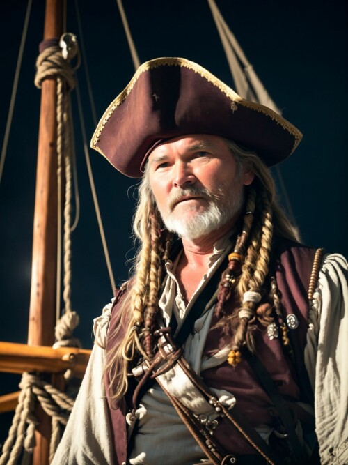 00869 RealisticVision13 1222033193 RAW photo, (Kurt Russell) in a (pirate outfit), on a (pirate ship