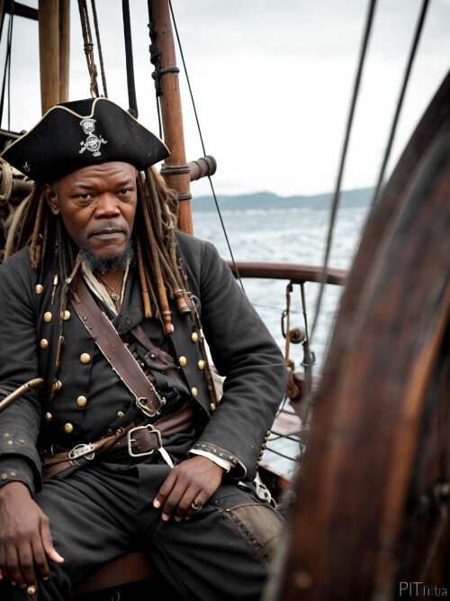 01004 RealisticVision13 3779649641 RAW photo, (Samuel L. Jackson) in a (worn 1.2) ( pirate outfit), 