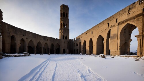 20230311130443 RealisticVision13 1736436987 RAW photo, Medieval Middle East city ruins in the Arctic