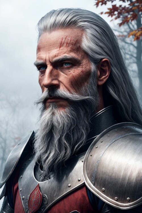 20230416225404 DungeonsNWaifus22 2312638657 Heros, heroic warrior, old man with beard in exquisite p