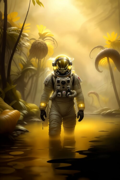 20230701220925 aZovyaRPGArtistTools30 180772602 RAW photo, Astronaut walking in a swamp, (breathtaki