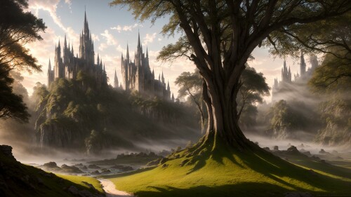 20230313114307 ExperienceRealistic 4286278030 RAW photo, breathtaking Medieval Elven city buildings 