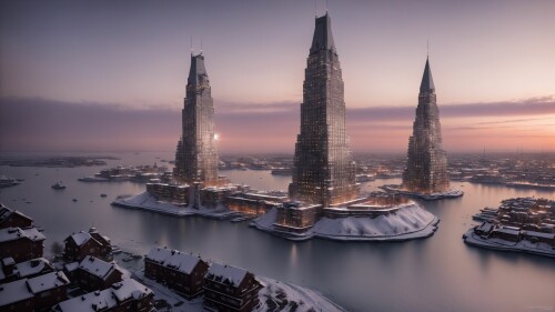 20230312174542 Experience70 9913907 RAW photo, breathtaking Modern Asian city buildings in the Arcti